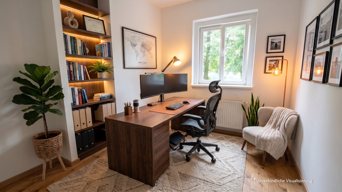 Visualisierung von Küche zu Büro