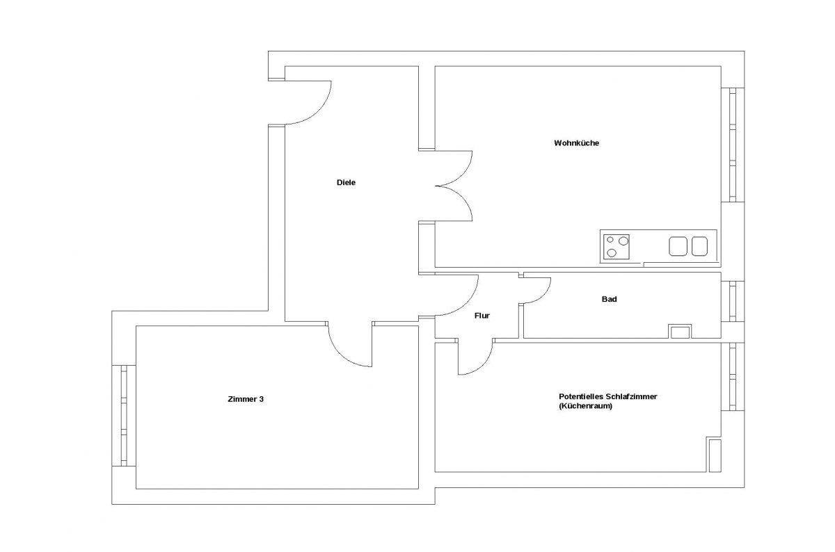 Grundriss nach Umbau